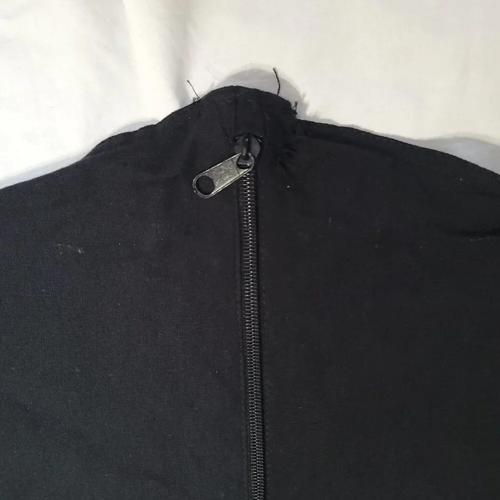 H. Lorenzo Black Garment Bag Logo Spell Out Fabric Zipper Empty READ 48 x 24 in